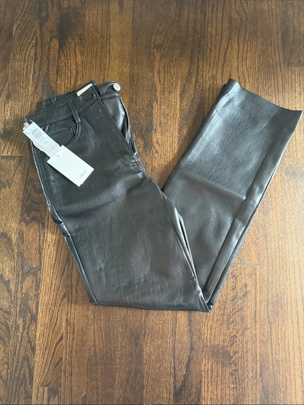 Wilfred Black Skinny Faux Leather Jeans